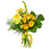 Yellow bouquet of roses and chrysanthemum. Bolivia